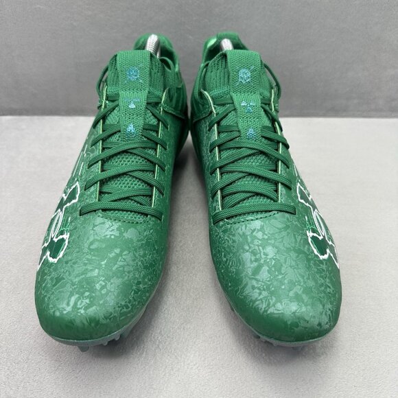 Under Armour Blur Smoke 2.0 MC Suede Mens Size 8 Football Cleats Green NEW - Picture 2 of 8
